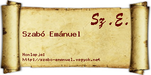 Szabó Emánuel névjegykártya